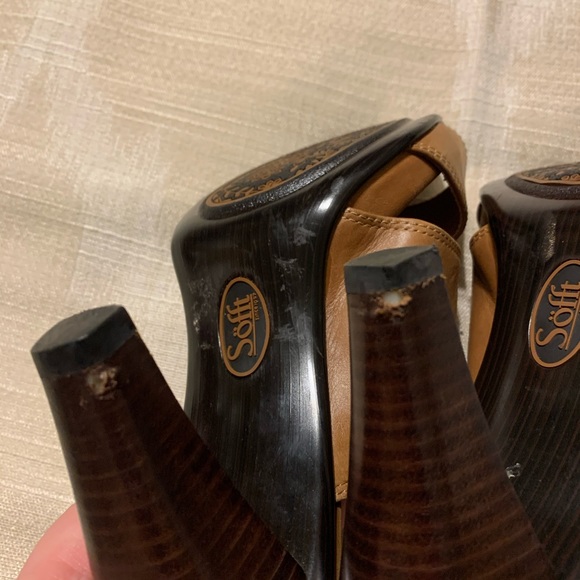 Sofft dark tan leather sandals, size 6, 3.25” heel - Picture 15 of 15